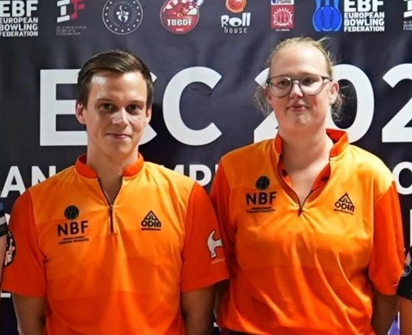 Jord van Weeren and Nicole Sanders of the Netherlands at ECC 2026 in Ankara